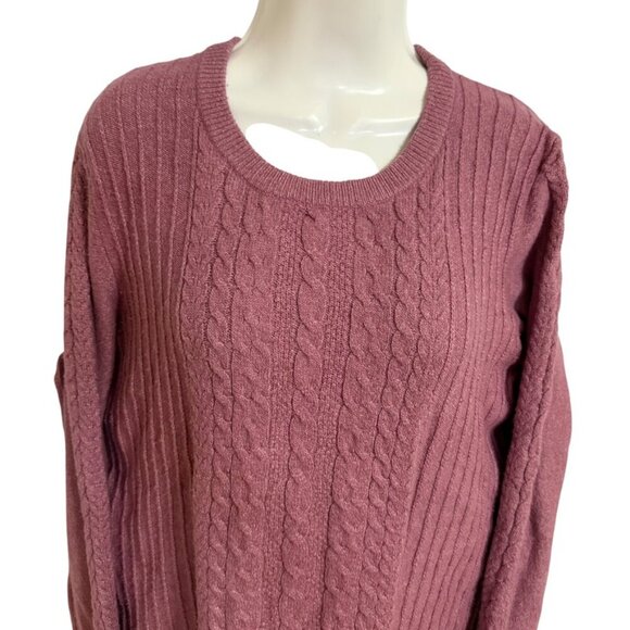 EST. 1876 Bass Cable Knit Sweater SZ Large Fall - Picture 5 of 8